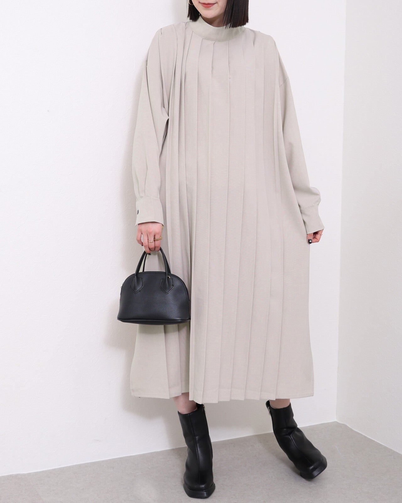 unofワンピース 洗える】リネンレーヨン スキッパー ワンピース / UNFILO