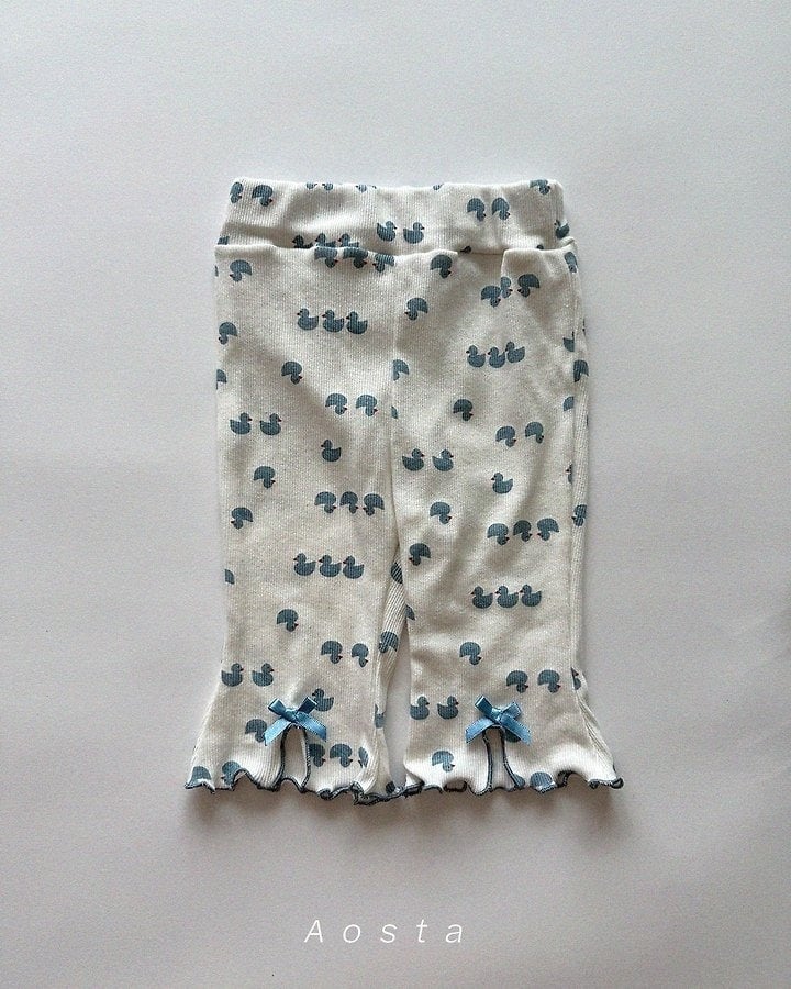 [aosta]lip ribbon pants