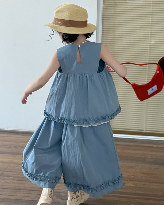 フレアフリルパンツセットアップ