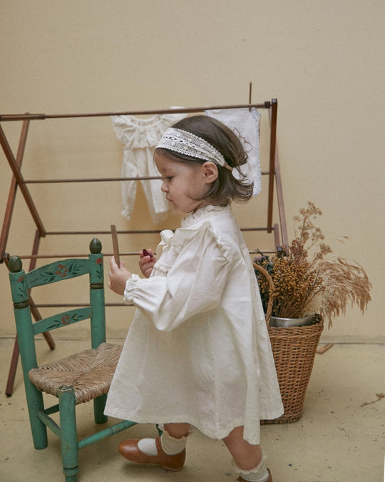 レースビブリボンワンピース