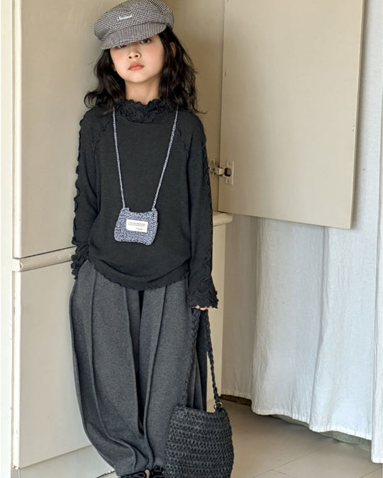 ラグランメロウリブトップス