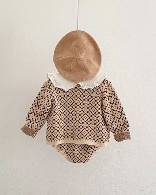 モノグラムジャガードカーディガン