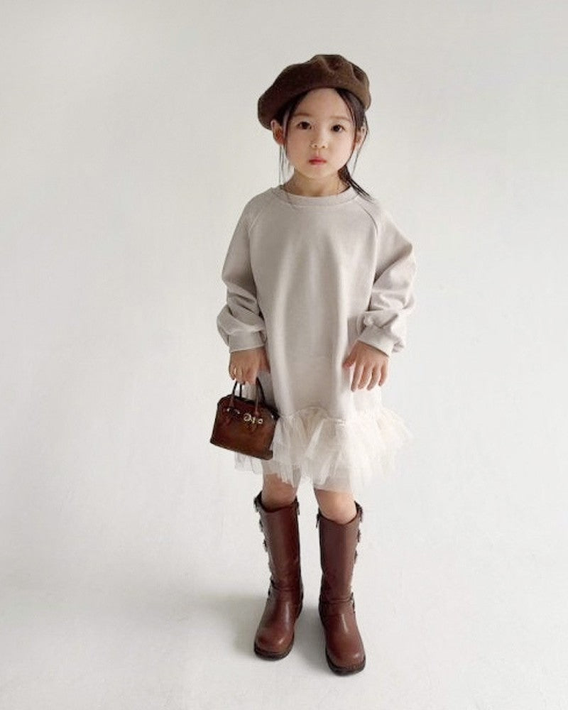 裾チュールスウェット