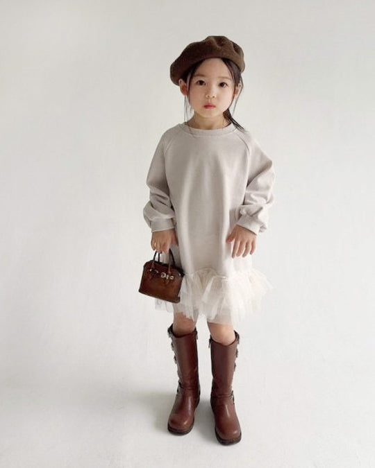 裾チュールスウェット