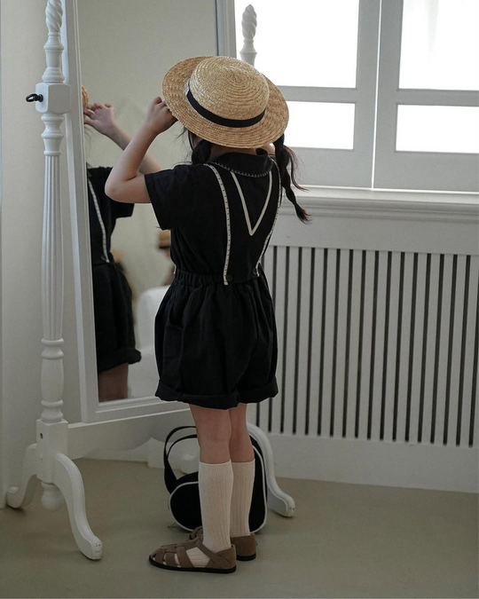 ブランケットステッチ2WAYサロペット