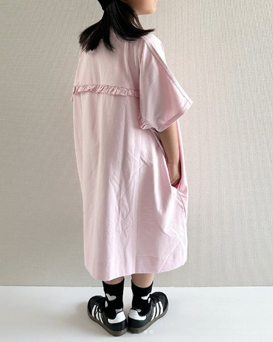 ouiバックフリルTシャツワンピース