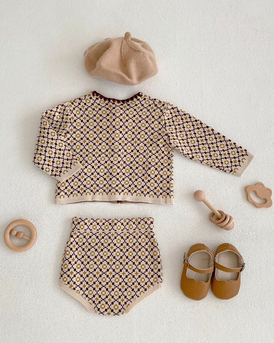 モノグラムジャガードカーディガン