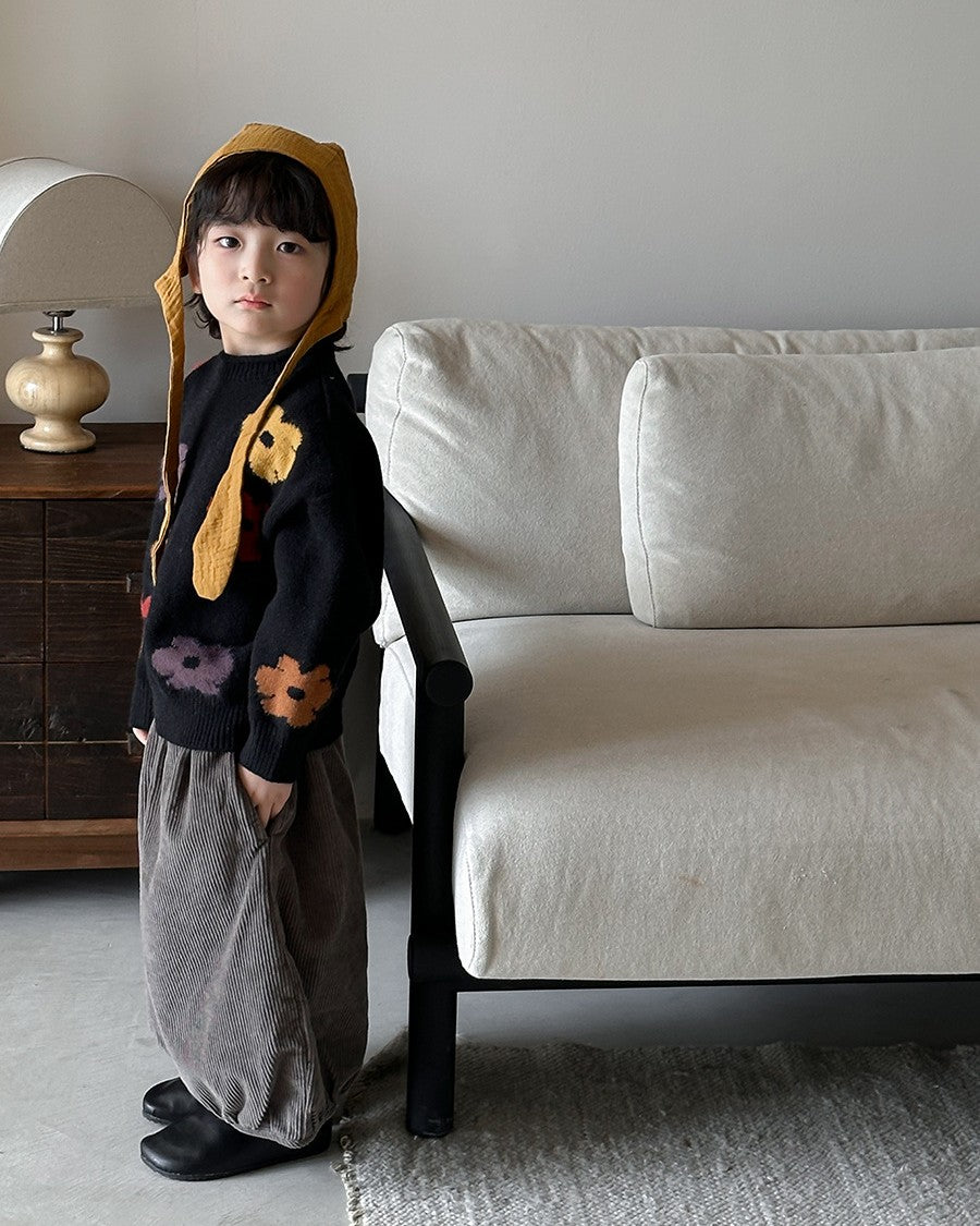 フラワージャガードニット