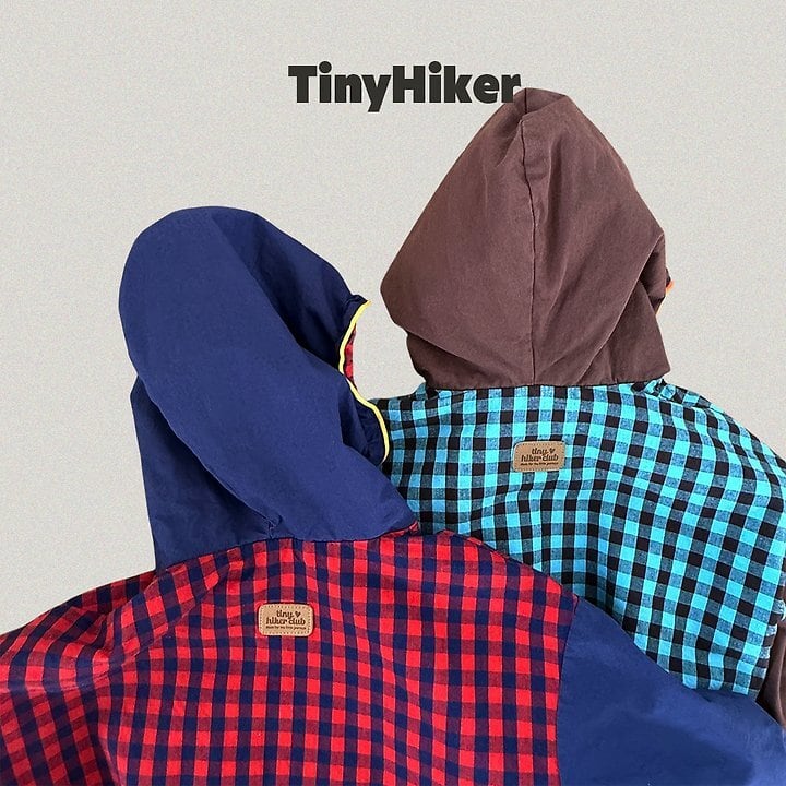[TinyHiker]チェックフーディージャンパー