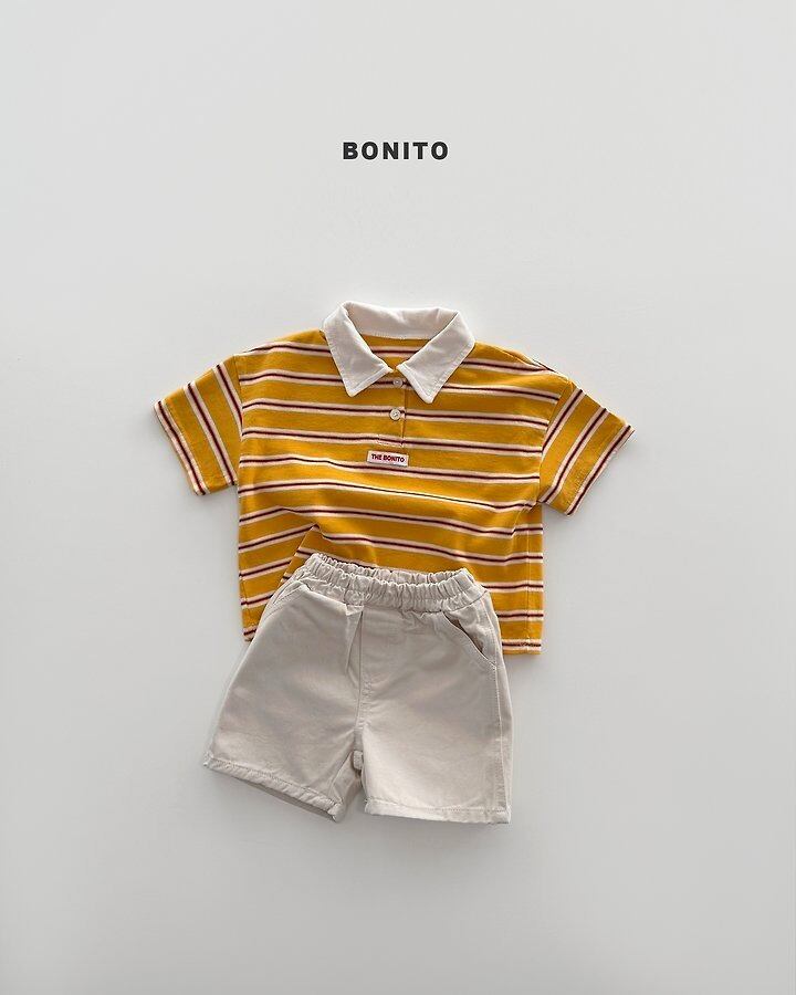 [BONITO]sierre stripe collar T