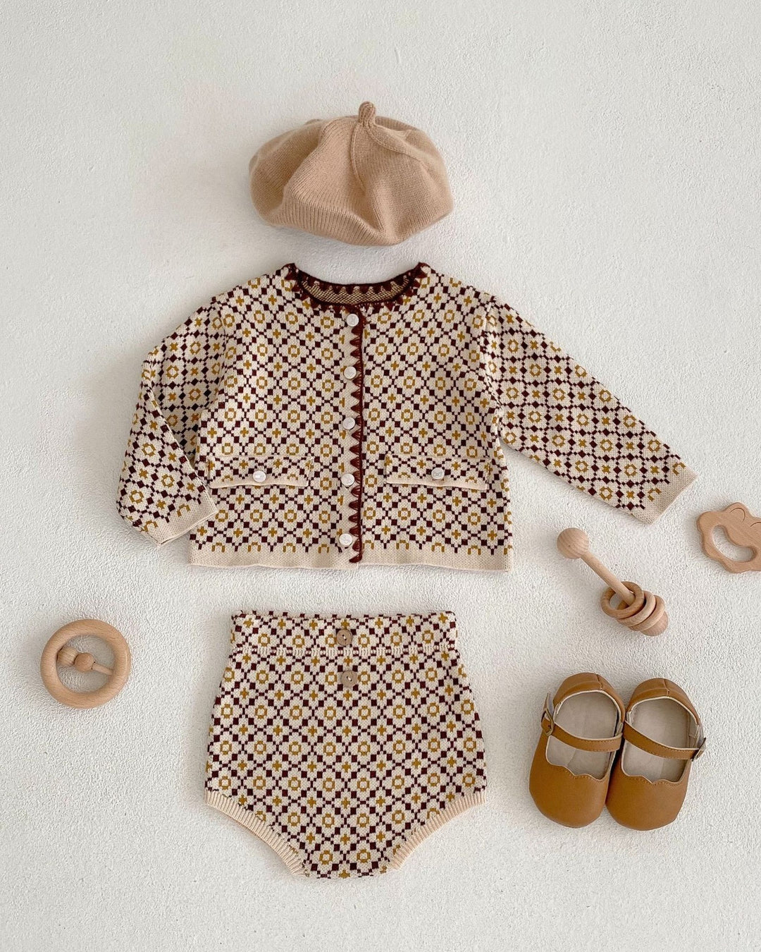 モノグラムジャガードカーディガン