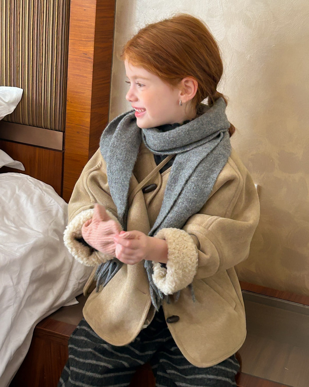 ミニバッグ付ムートンコート