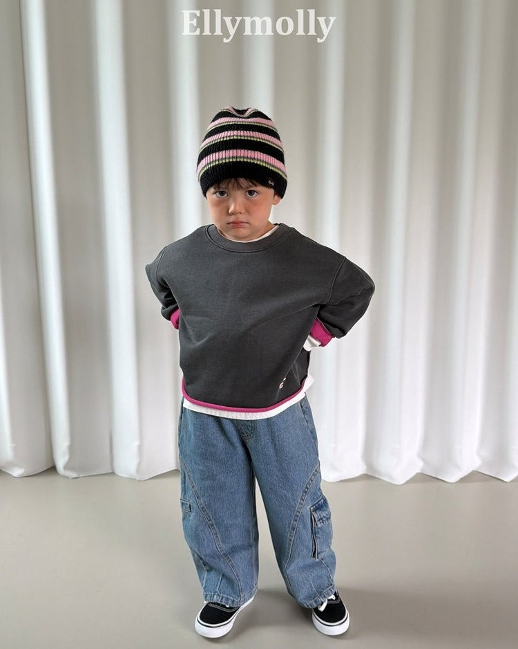 [ELLYMOLLY]ラフツートンダイイングスウェット