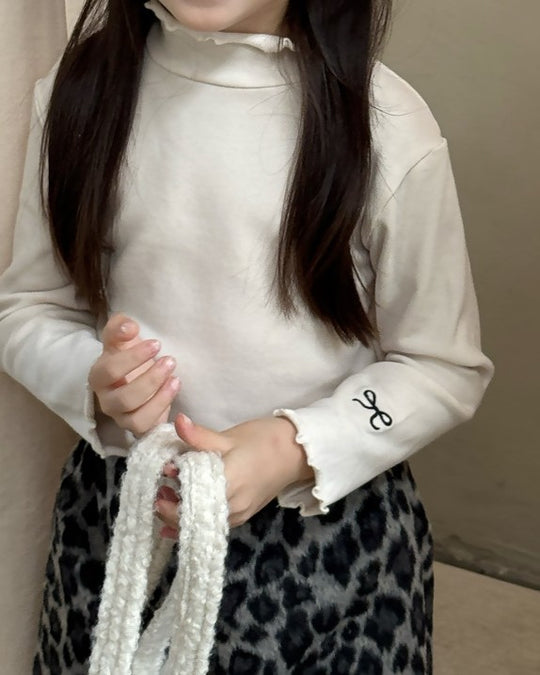 リボンステッチスムースメロウトップス