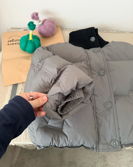 リブネックパデッドジャケット