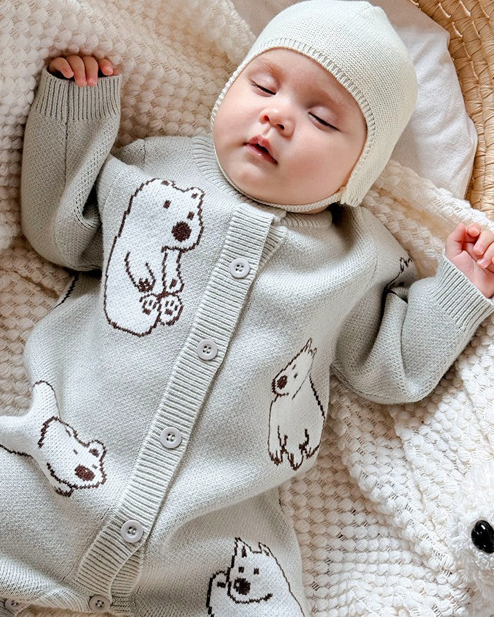 しろくまニットロンパース