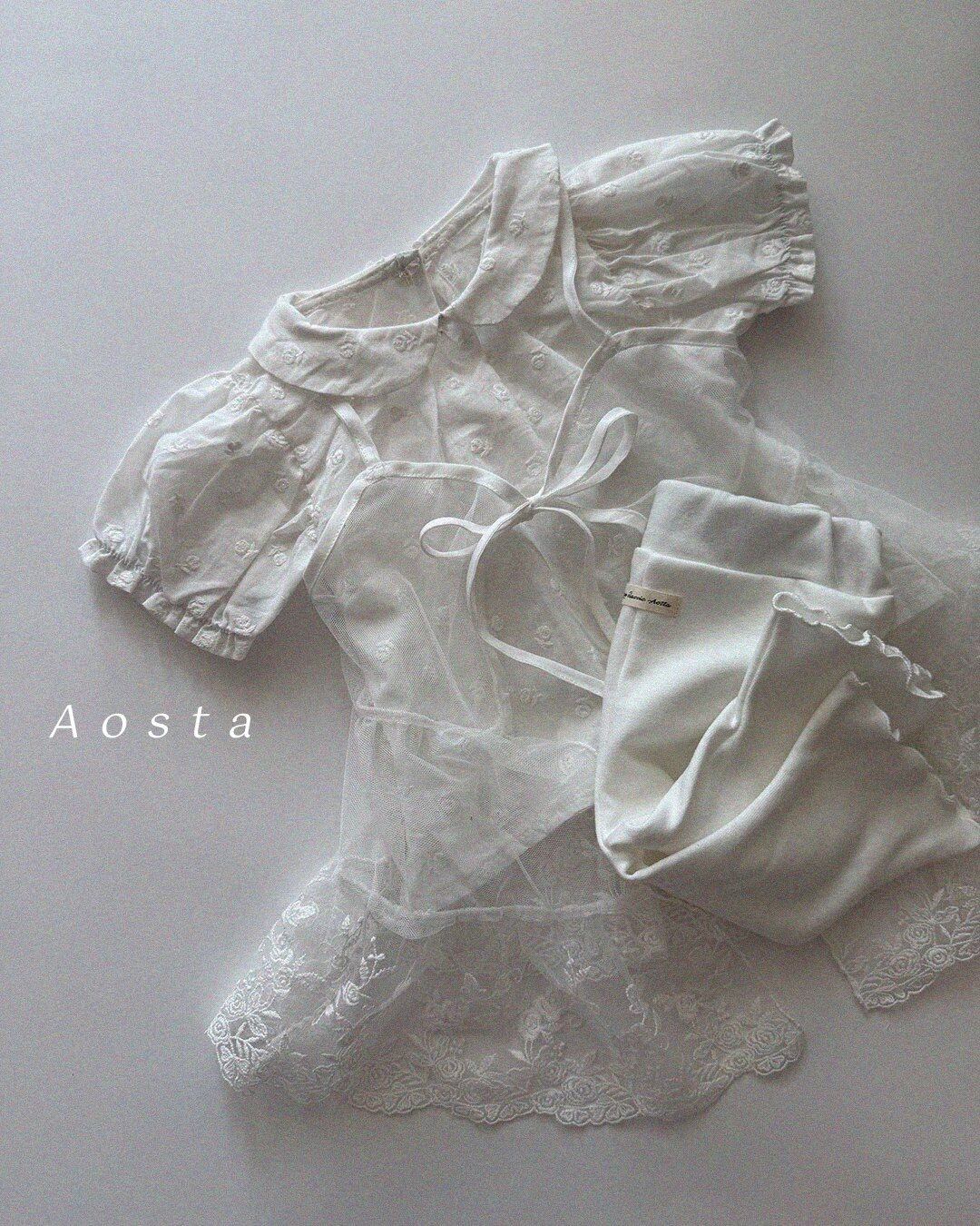 [aosta]lace open dress