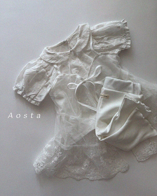 [aosta]lace open dress