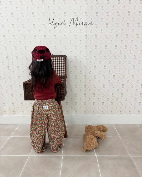 [yogurt mansion]flower pants