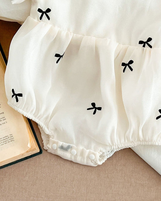 オーガンジーリボンロンパース