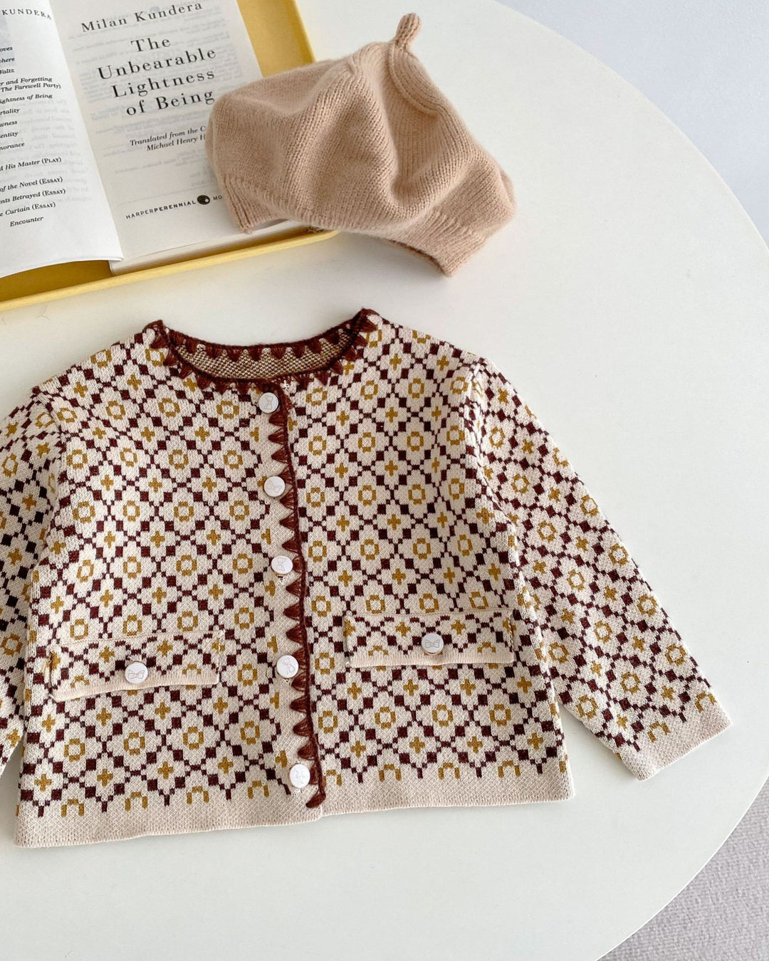 モノグラムジャガードカーディガン