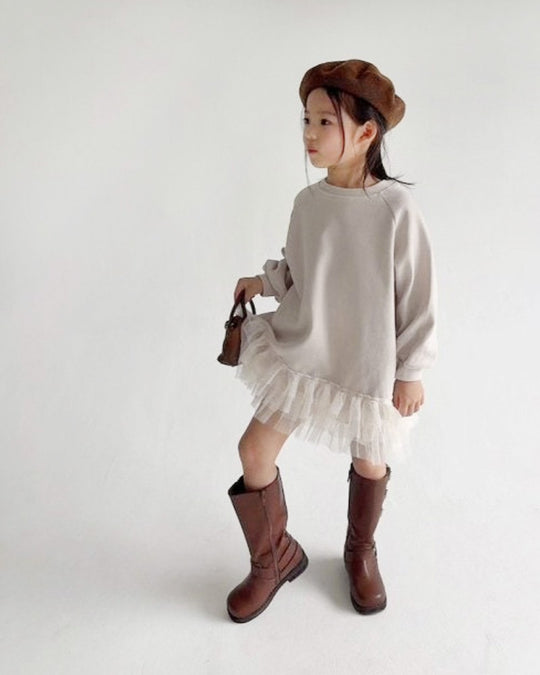 裾チュールスウェット