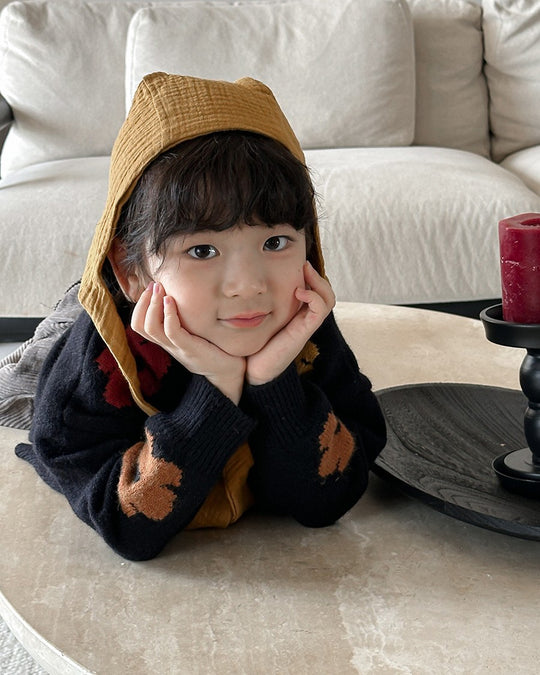 フラワージャガードニット