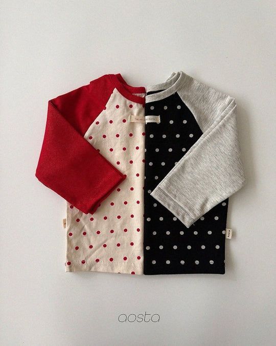 [AOSTA]Dot Raglan T