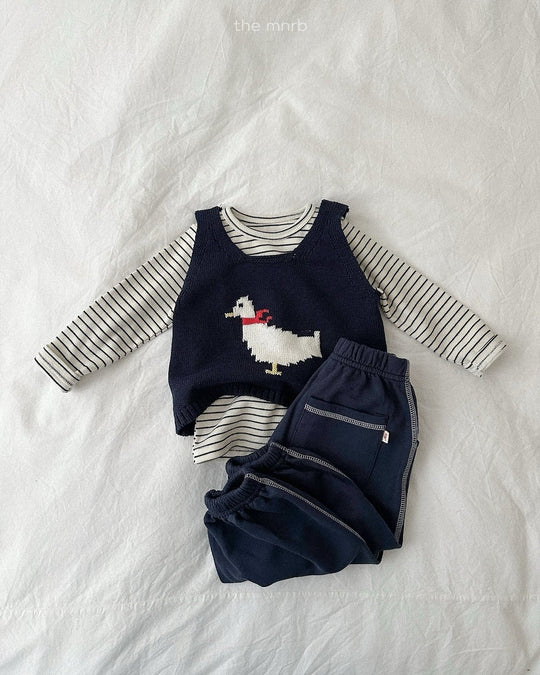 [minirobe]Duck Knit Vest