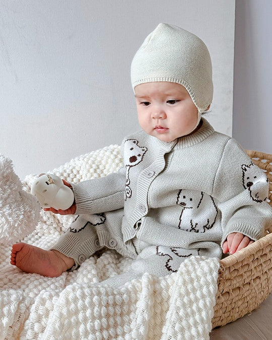 しろくまニットロンパース