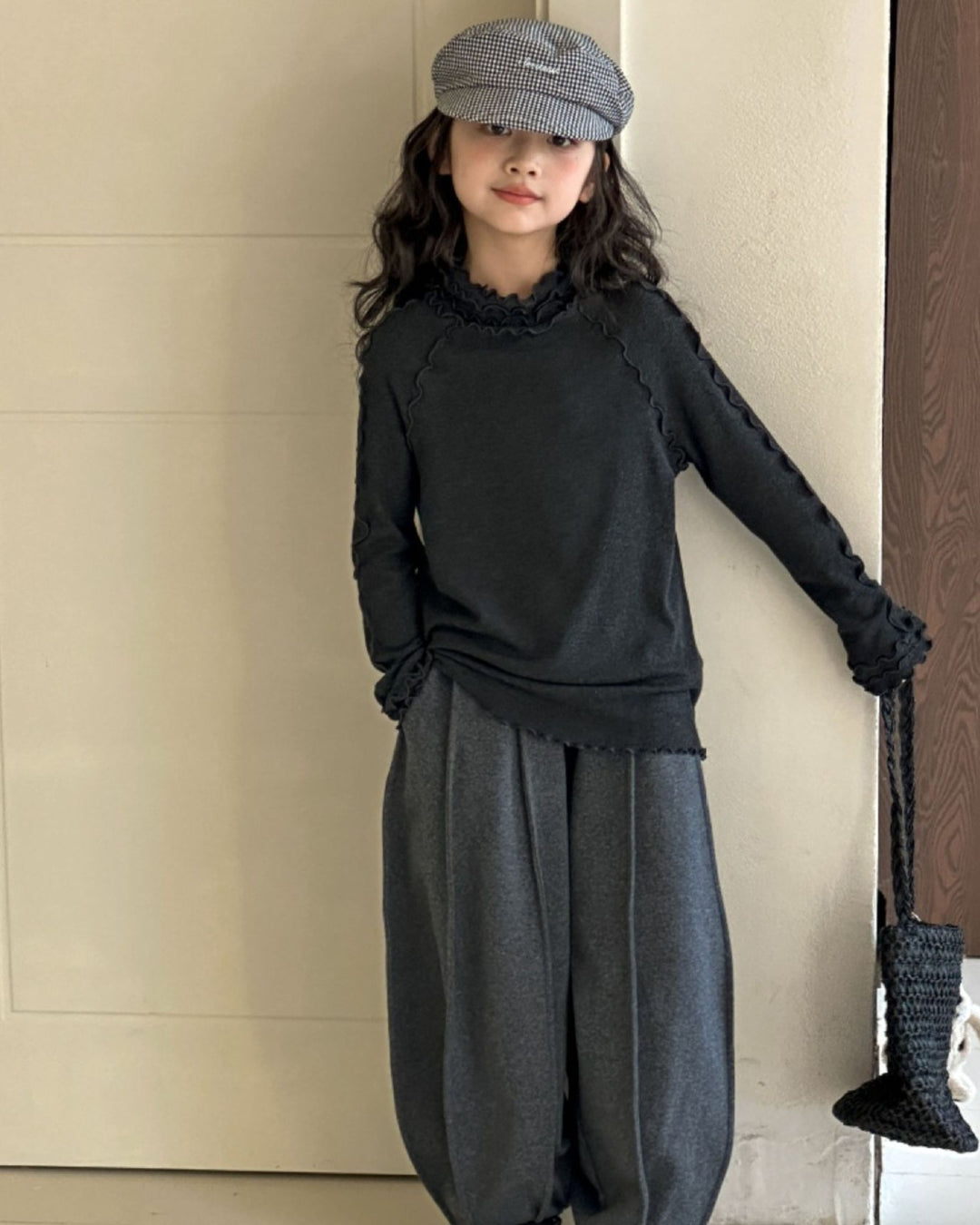 ラグランメロウリブトップス