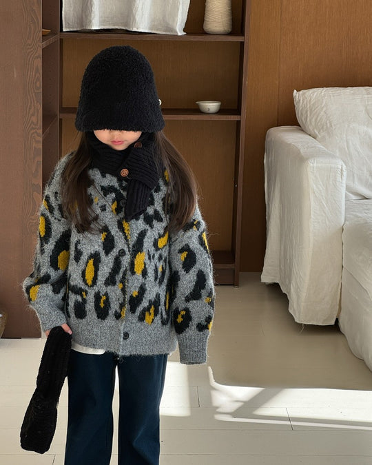 レオパードニットカーディガン