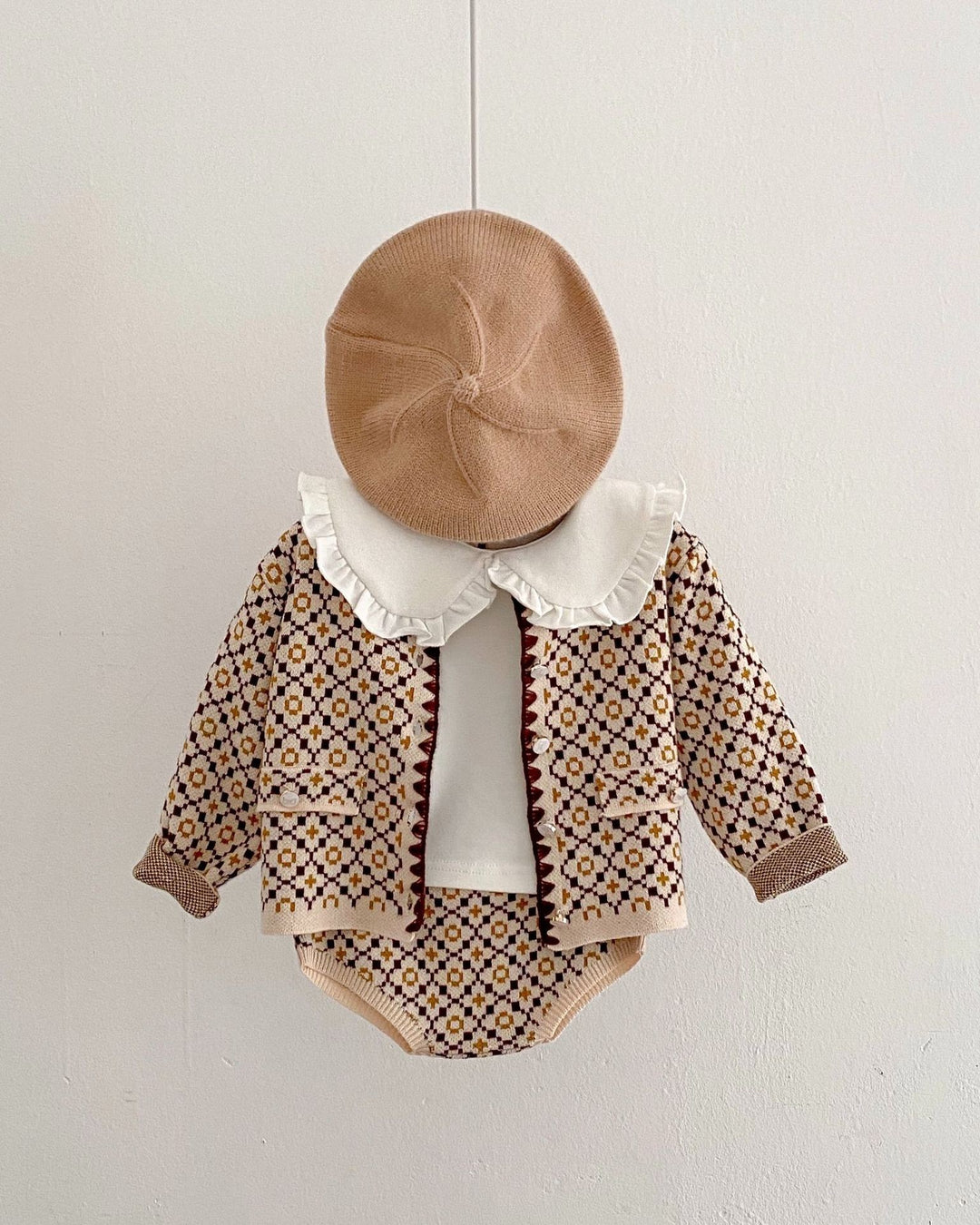 モノグラムジャガードカーディガン