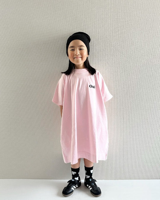 ouiバックフリルTシャツワンピース
