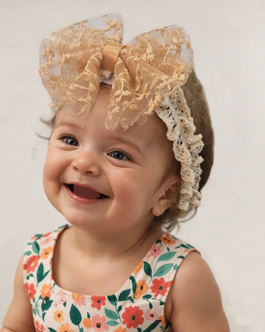 BABYレースリボンヘアバンド