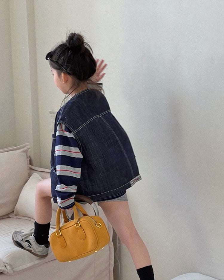 ステッチデニムベスト