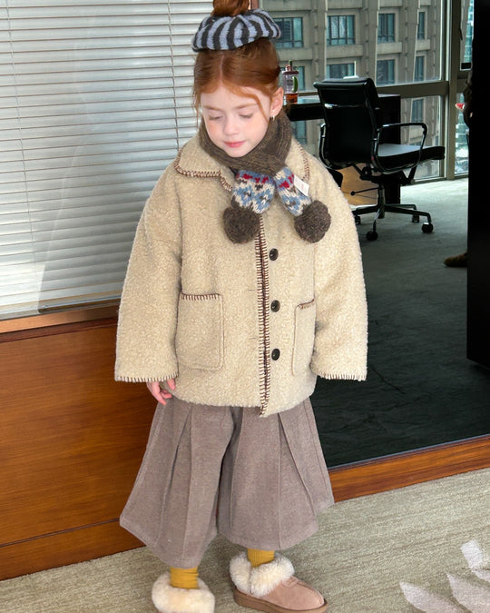 ブランケットステッチボアコート