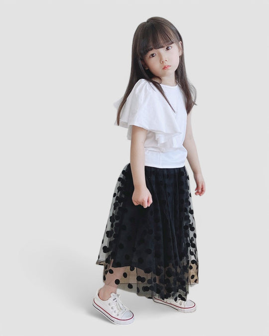 ドットチュールスカート