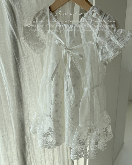 [aosta]lace open dress