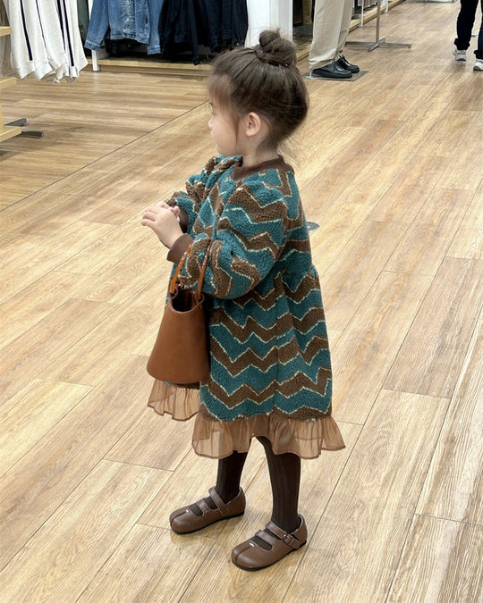 裏起毛ジグザグボアワンピース