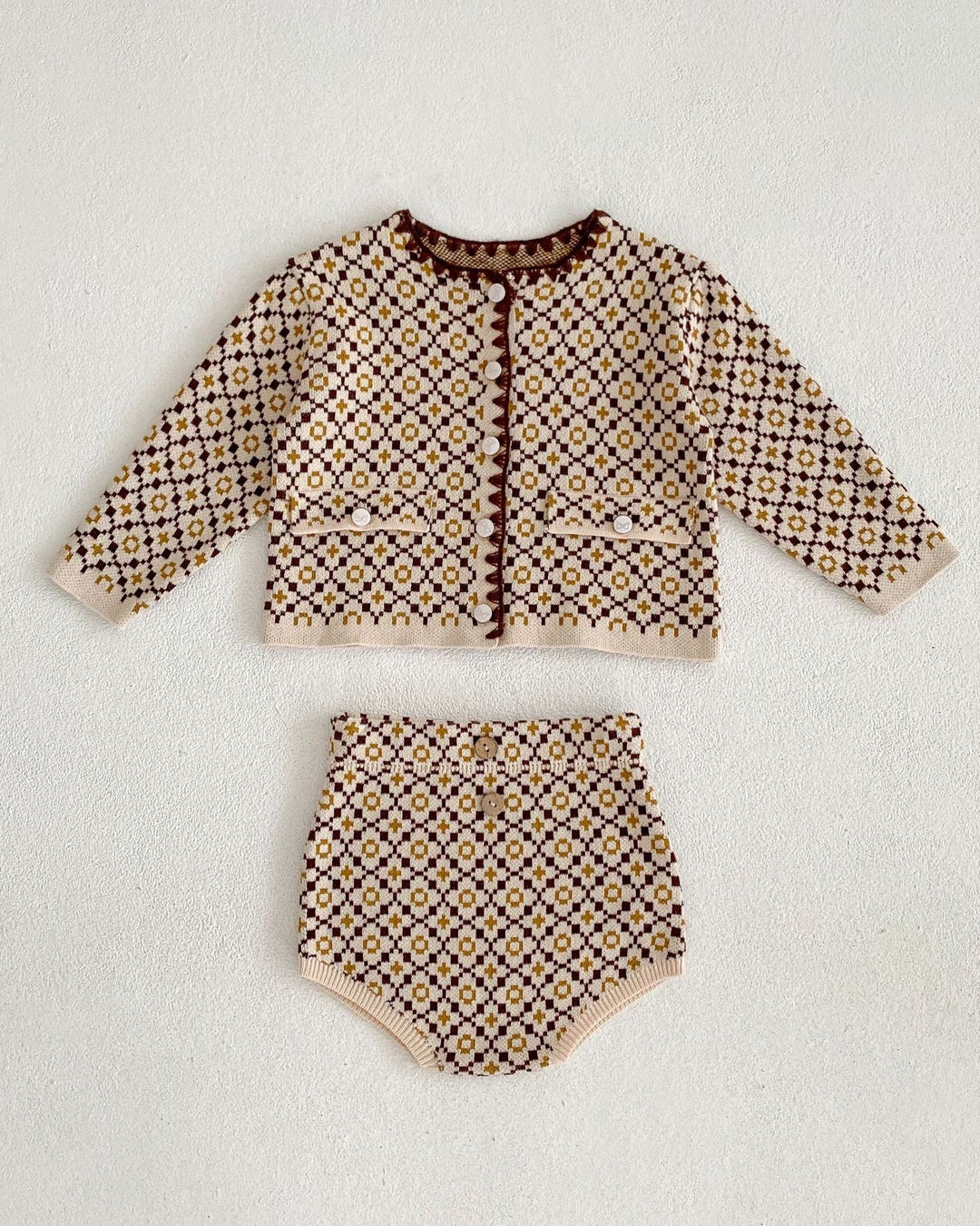 モノグラムジャガードカーディガン