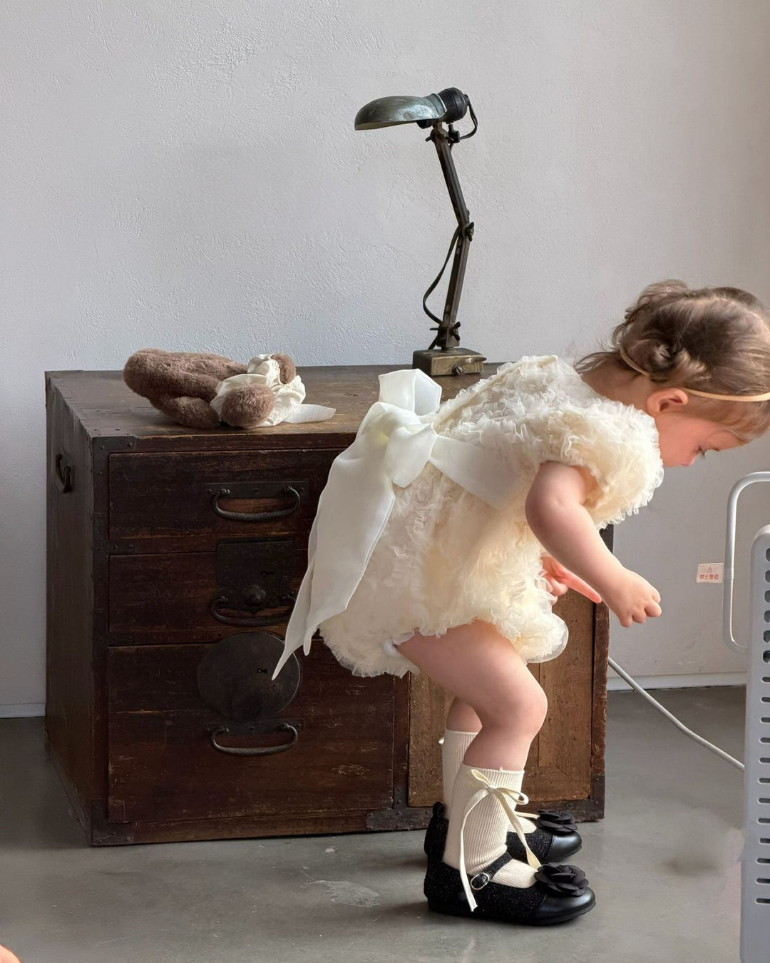 BIGリボンチュールロンパース