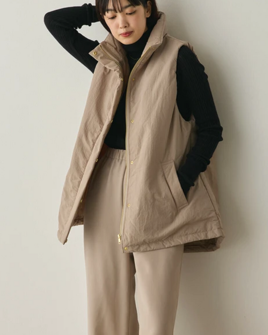 撥水加工ステッチレスベスト