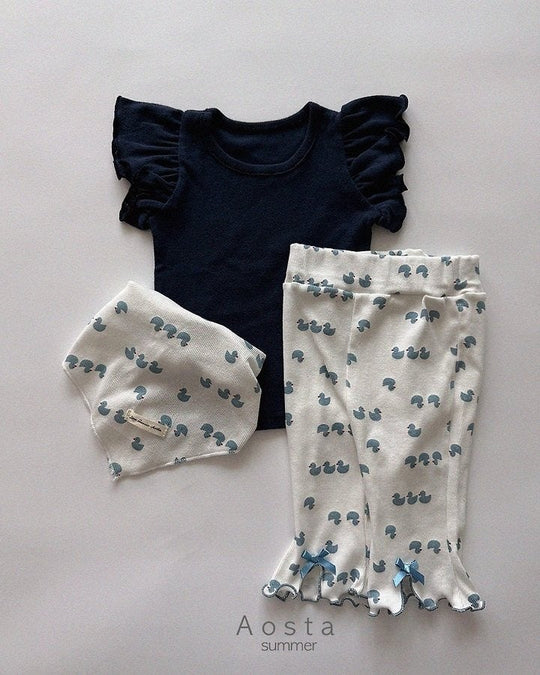 [aosta]lip ribbon pants