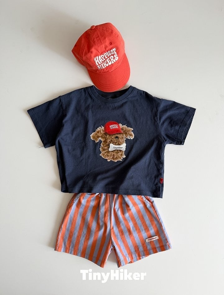 [TinyHiker]capri stripe short pants