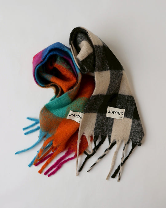 ブロックチェックマフラー