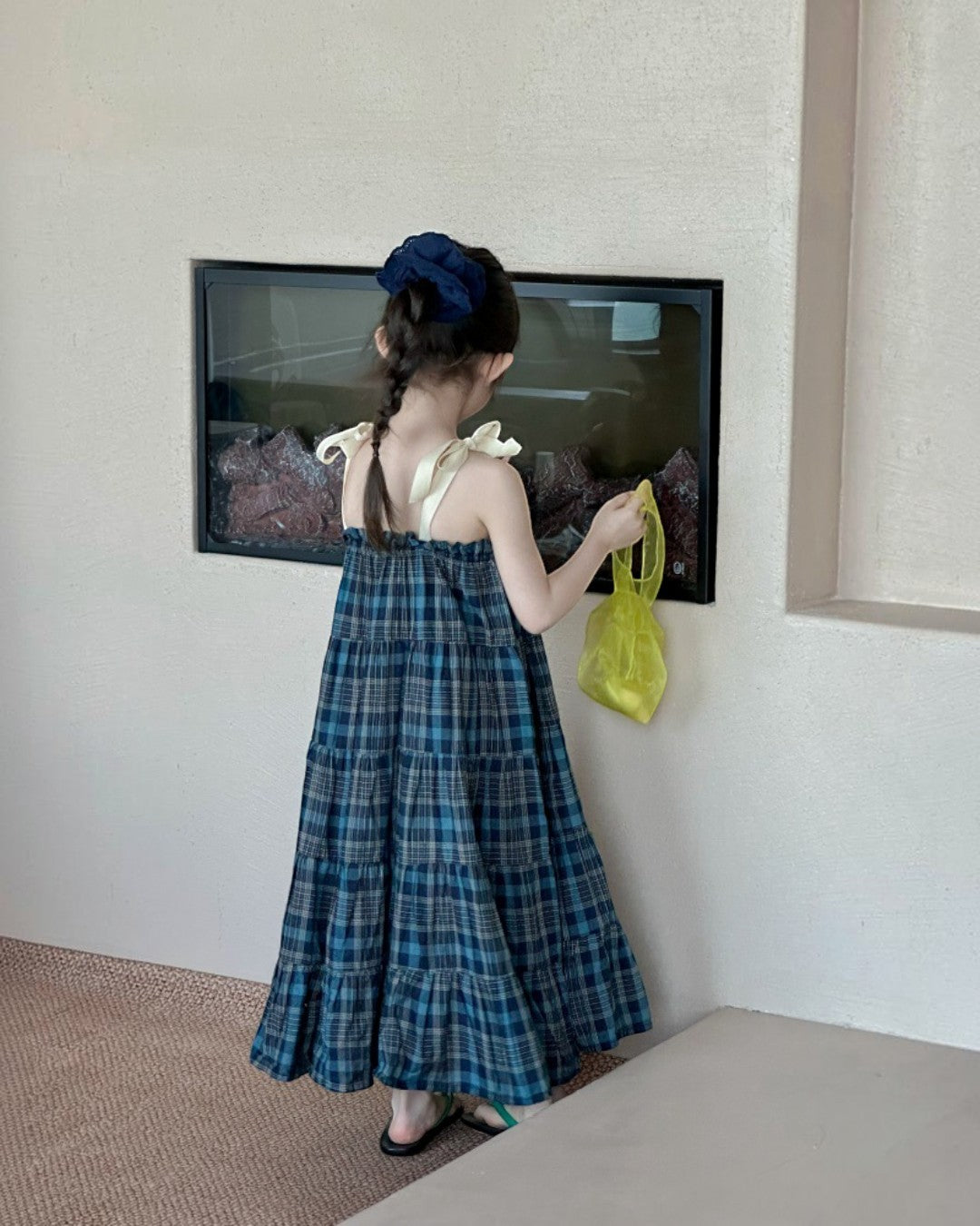 チェックティアードワンピース