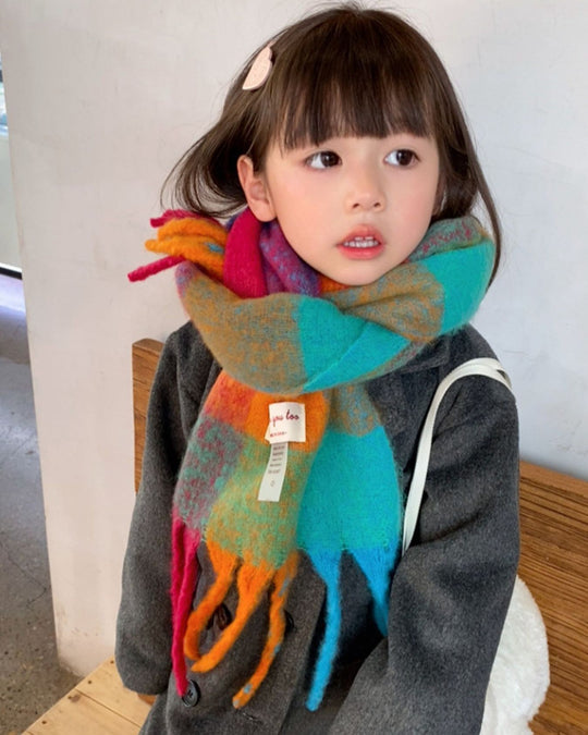 ブロックチェックマフラー