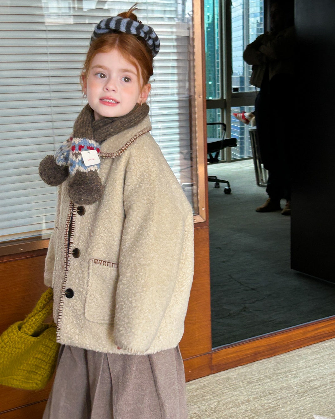 ブランケットステッチボアコート