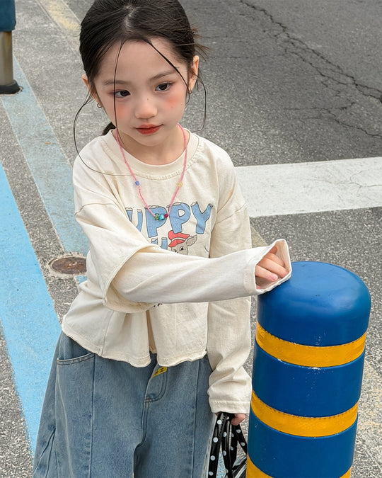 レイヤードショート丈プリントT